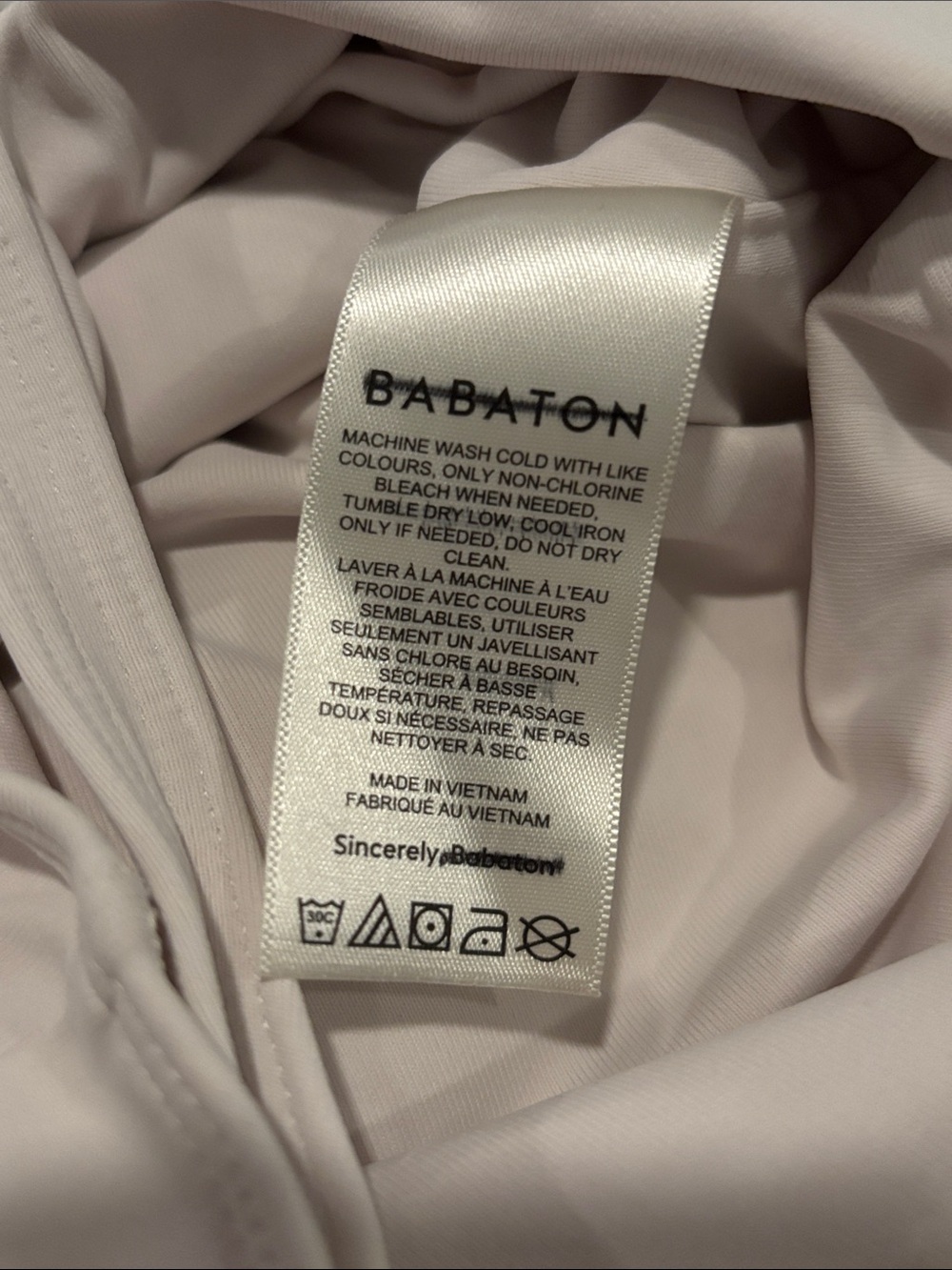 NWOT Aritzia Babaton Ivory Long-Sleeve Square-Neck Bodysuit - Picture 6 of 6